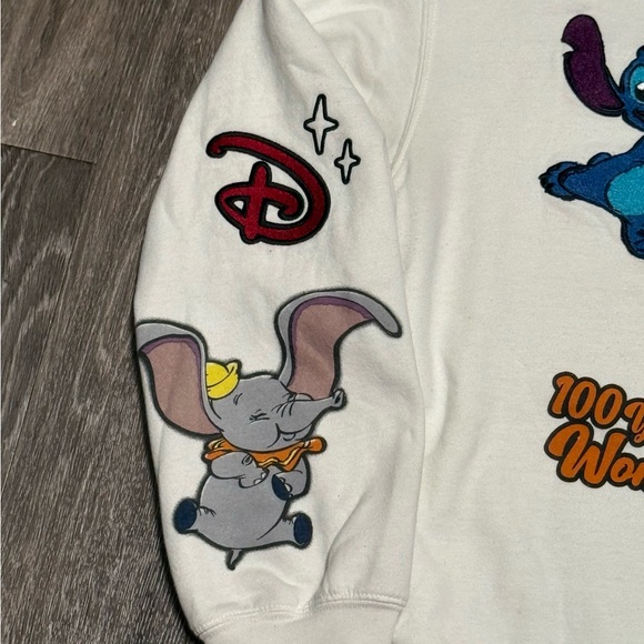 ✨ Disney 100 Years of Wonder Embroidered Sweatshirt (Size XL) ✨ - Picture 2 of 7